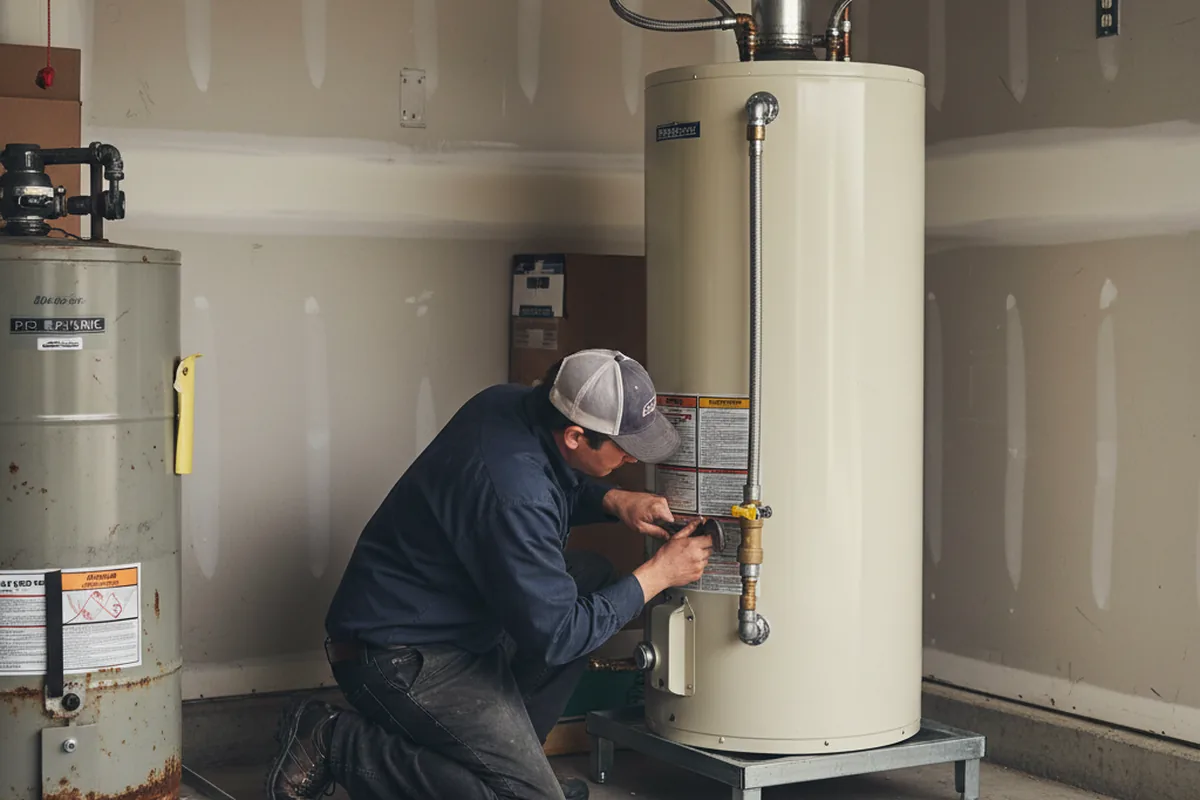 Water heater and shutoff valve replacement in Palmer